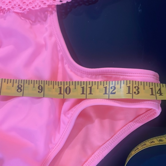 LA Hearts, Peach,Pink Monokini,bathing suit. Lace,Halter,Small - Picture 6 of 11